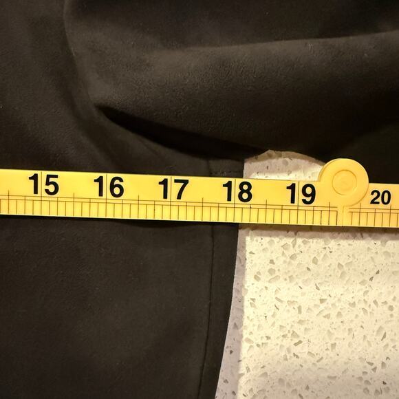 H&M Faux Suede Oversized Longline Coat XS Minimalist Sleek Chic Fall Winter - Picture 8 of 8